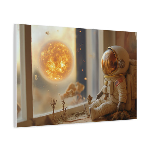 Lost Astronaut Staring at Supernova — Canvas Wall Art — Product Detail View 6