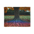 Binary Tree with Rainbow Roots Plush Fleece Throw Blanket
