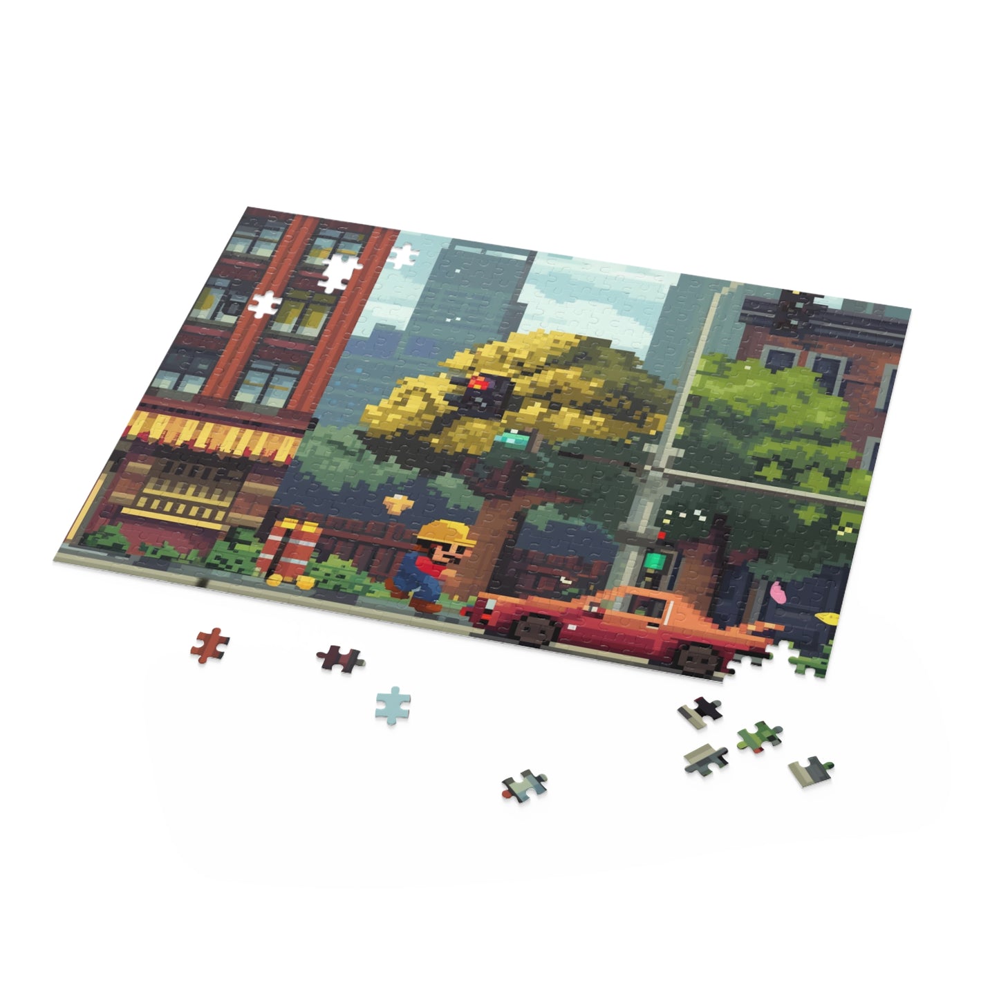 Vintage 80s Pixel Puzzle Challenge: Retro gaming fun for puzzle enthusiasts. Transport yourself to the golden age of gaming with this engaging jigsaw puzzle.