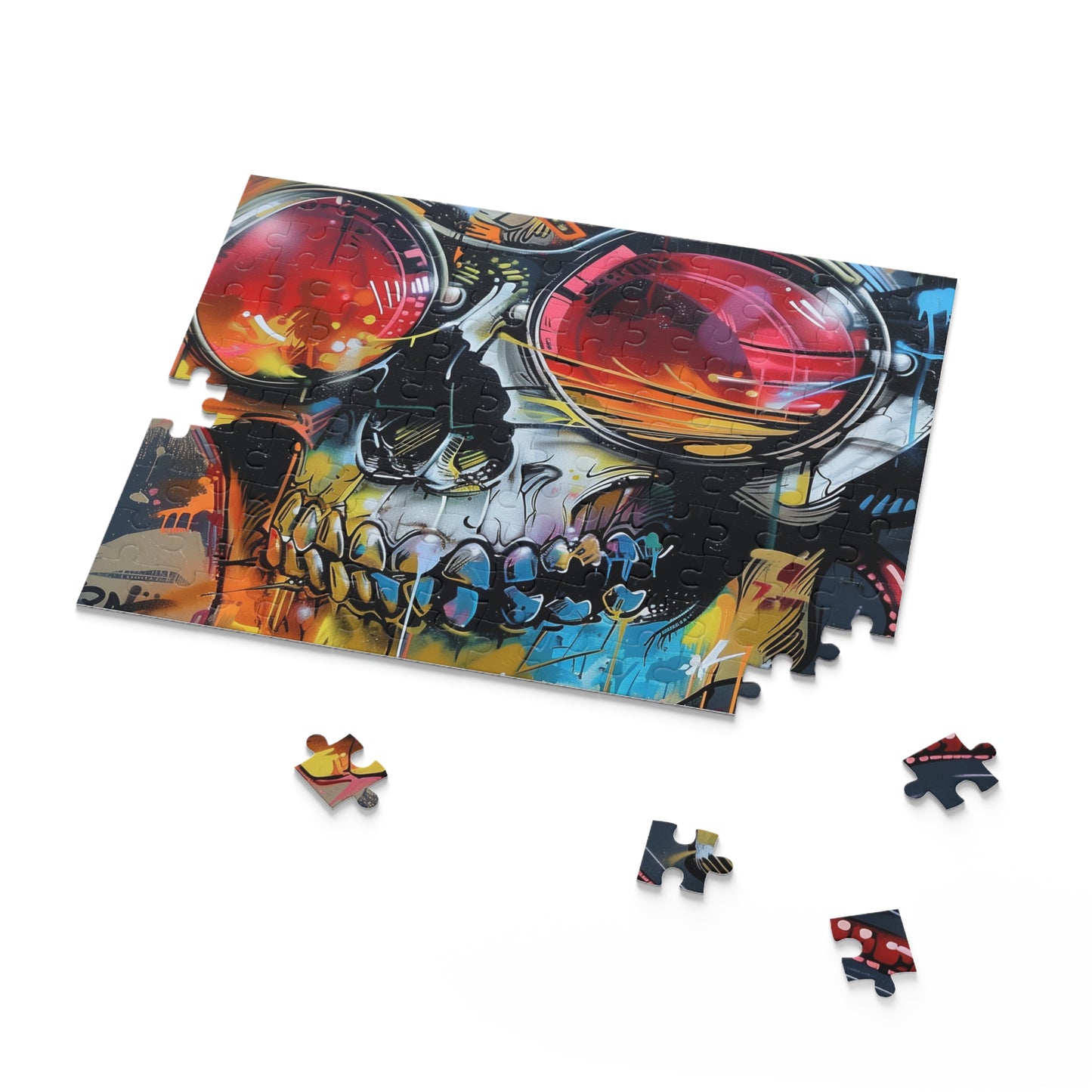 Vibrant graffiti street art jigsaw puzzle with colorful designs and intricate details