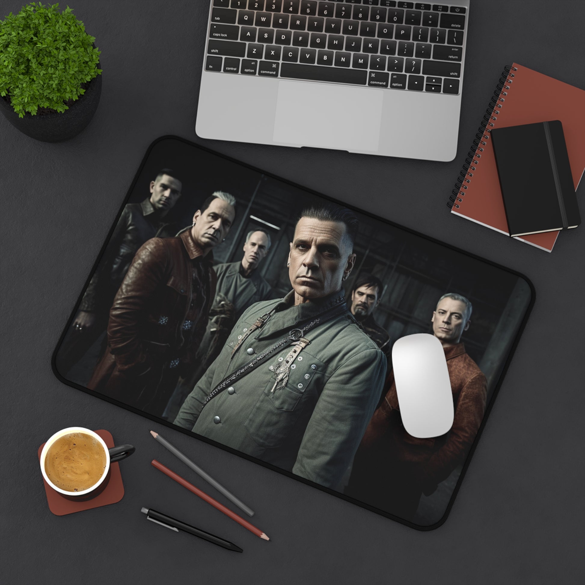 "Rammstein Desk Mat Collection - Add Metal Vibes to Your Workspace with Band Logo and Imagery"