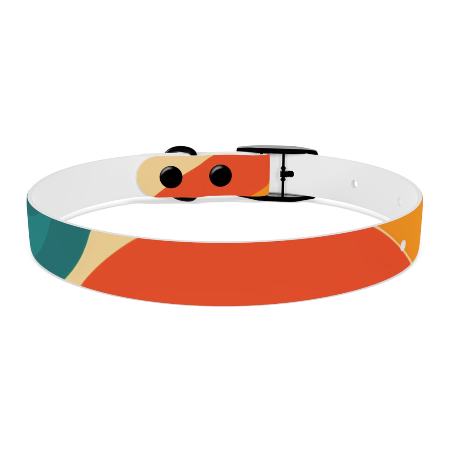 Retro Waves Dog Collar: Colorful & Vibrant Design