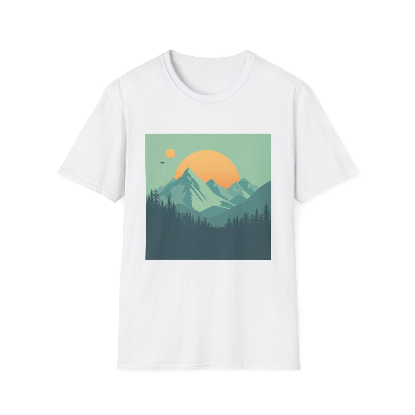 Mountain Majesty: Minimalist Landscape T-shirt