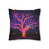 Electric Tree Rooted in the Sky — 40×40 Cushion Cover — Double-Sided Back & Concealed Zip Detail