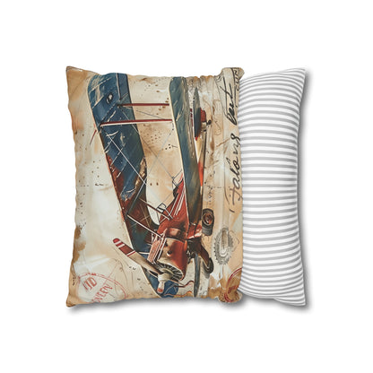 Vintage Voyager Airplane Travel Pillowcase - High-Quality and Stylish design for all Seasons - Makes a Great Gift