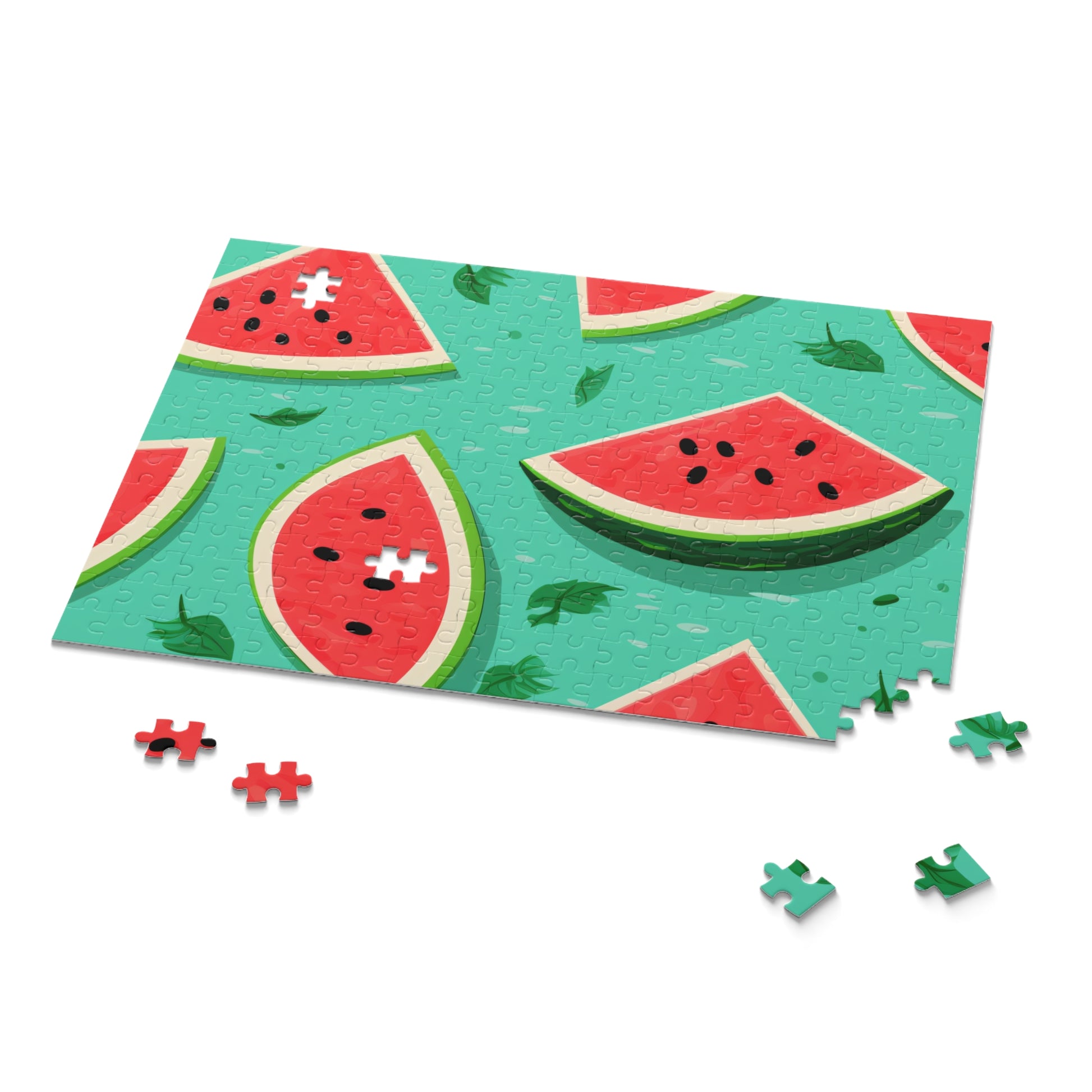 Watermelon Hawaiian Jigsaw Puzzle - Colorful tropical vibes for a fun challenge