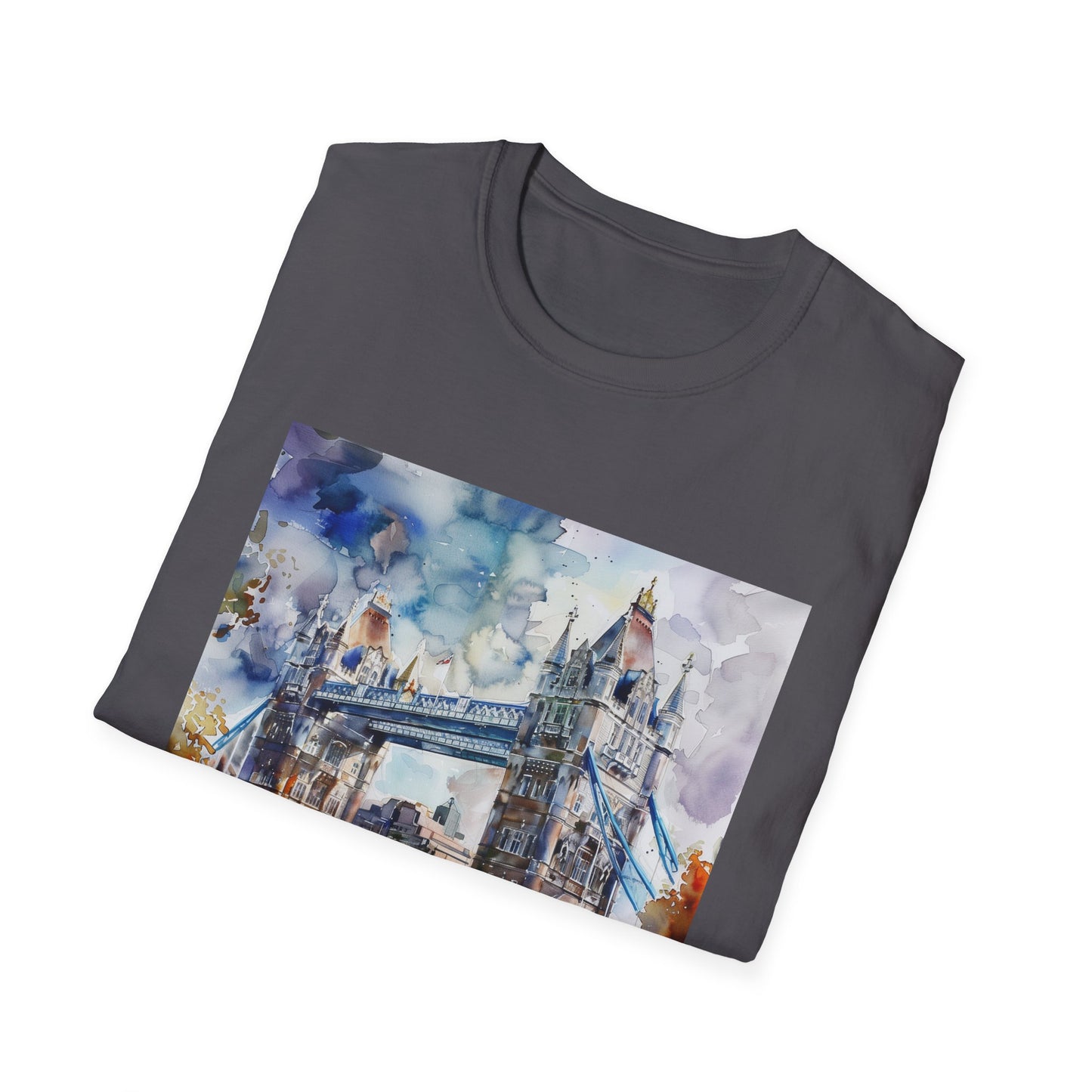 Watercolor Skyline: Tower Bridge London T-Shirt