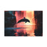 Holographic Dolphin Jumping from Mirror Pool — Canvas Wall Art — Front Gallery-Wrapped Canvas View