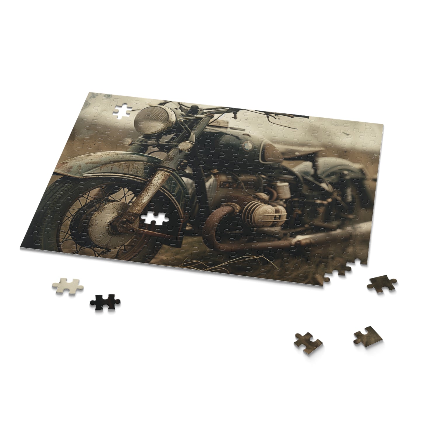 Vintage Motorcycle Fun Jigsaw Puzzle - Perfect for Motorbike Enthusiasts, Detailed Design for Hours of Entertainment and Nostalgia