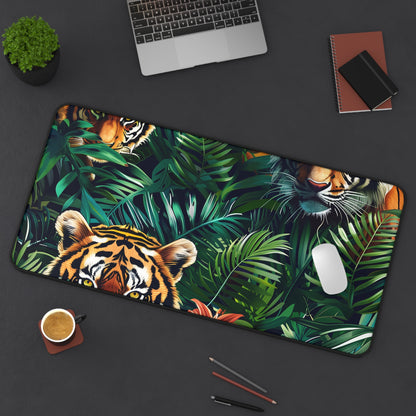 Tiger Jungle Desk Mat | Desk Mat | Accessories, Back-to-School, Desk, Fall Bestsellers, Home & Living, Mouse pad, Mouse Pads, Mousepad, Seasonal Picks, Stationery, TikTok | Prints with Passion