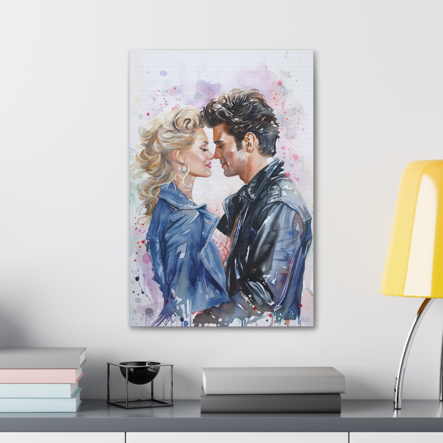 Summer Lovin: Sandy and Danny in Watercolor