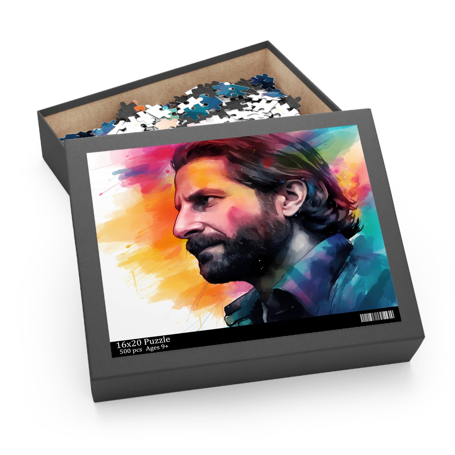 Neon Bradley Cooper Watercolor Puzzle