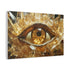 Levitating Crystals Forming an Eye (Edition II) — Canvas Wall Art — Side Profile & Stretched Corner Detail