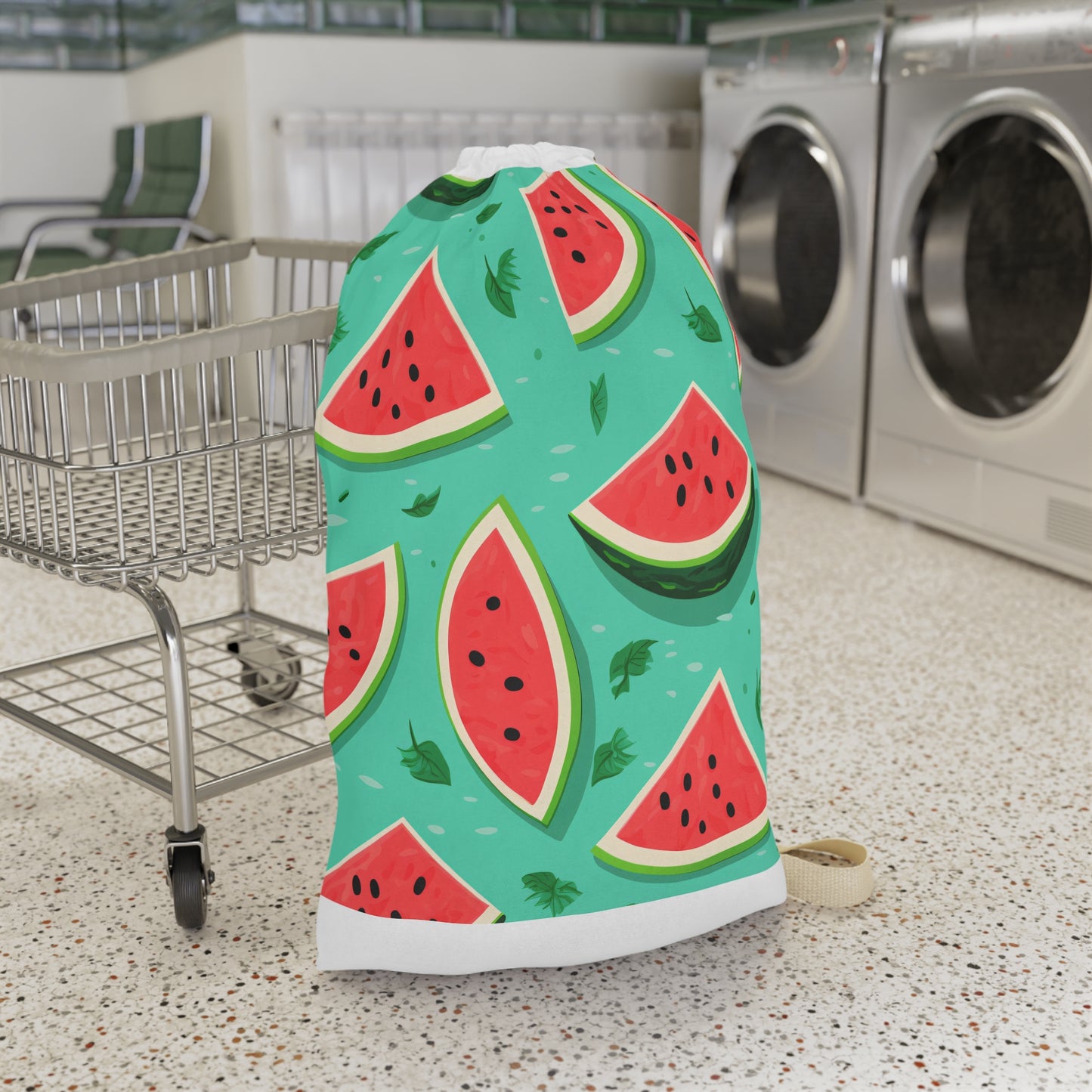 Bacano Go Watermelon Laundry Bag - Bright Hawaiian style laundry bag with watermelon design