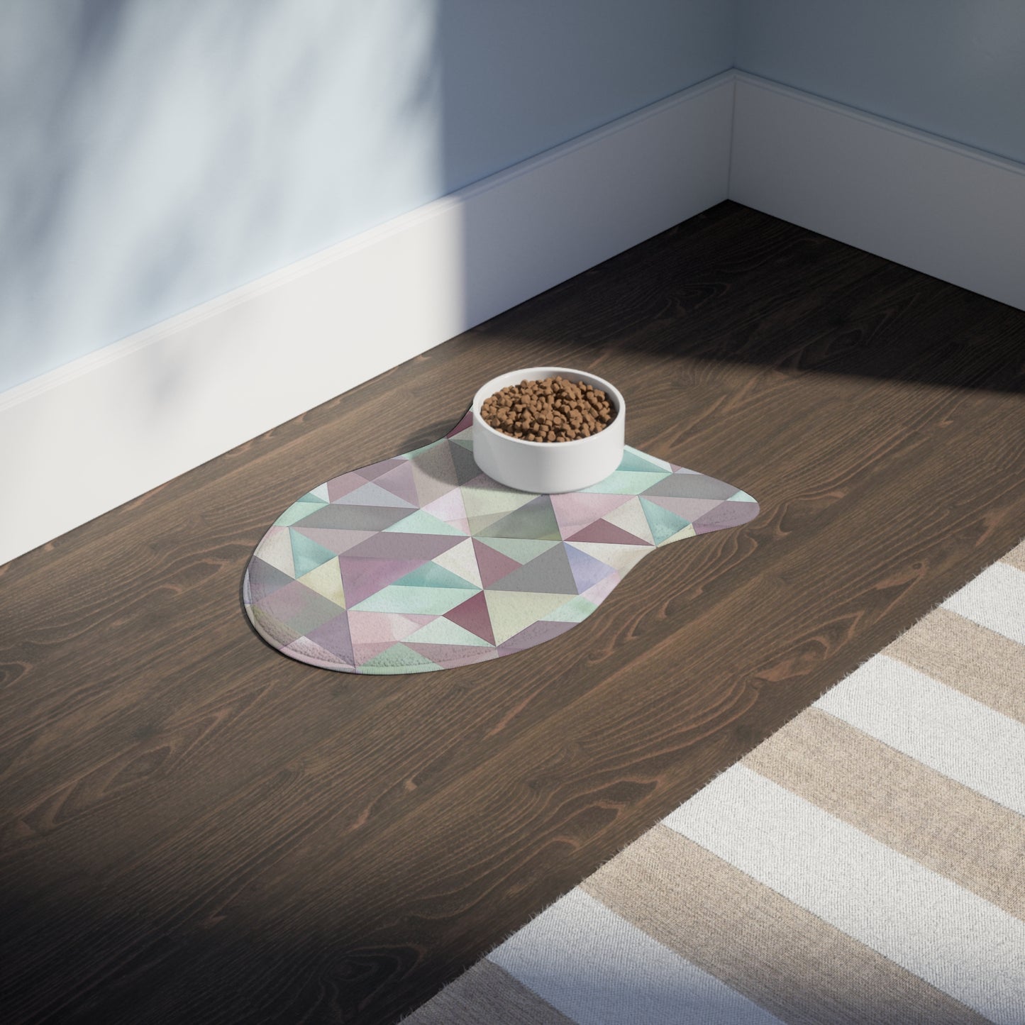 Chic Geometric Pet Feeding Mat