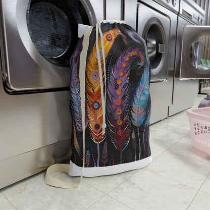 Bohemian Feather Laundry Bag. | Home Decor | Accessories, All Over Print, AOP, Bags, Laundry, Sublimation | Prints with Passion