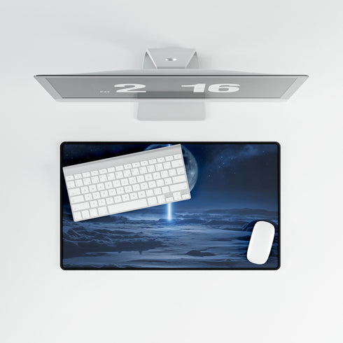 Light Beam Piercing the Moon — XL & XXL Desk Mat — Product Detail View 8