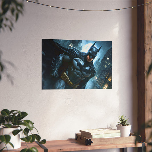 and the brooding atmosphere of the city. Adorn your walls with this evocative tribute to the Dark Knight's urban domain. High-quality material