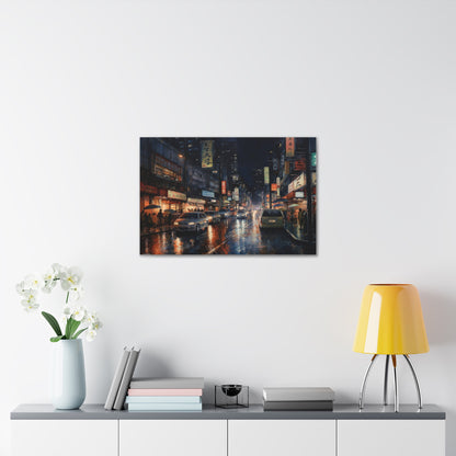 Tokyo Night Skyline Canvas