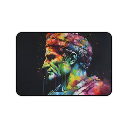 Neon Caesar Watercolor Desk Mat - Stylish and Durable Surface for Your Workspace