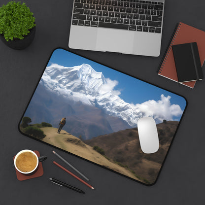 "Annapurna Trek Desk Mat - Experience Nepal's beauty at your desk with vibrant landscapes"