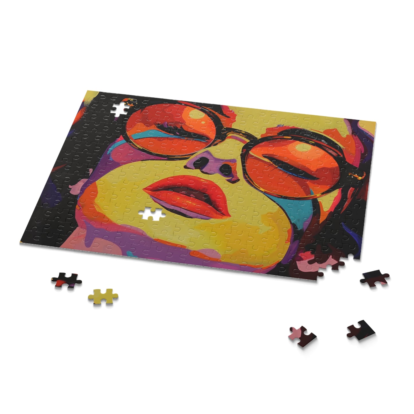 Vibrant Pop Art Portrait Jigsaw Puzzle for Art Lovers and Enthusiasts