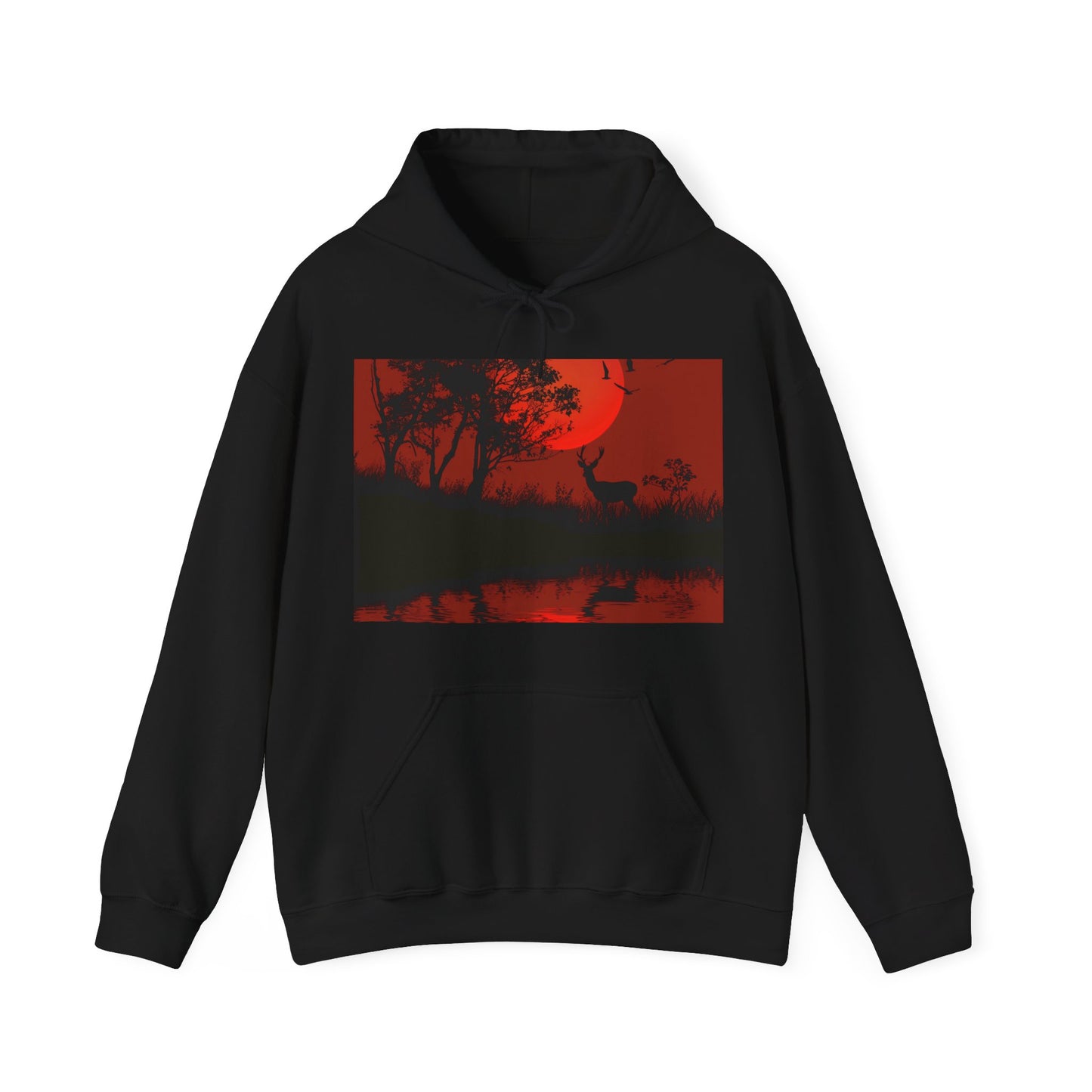 Forest Serenity Care Deer Silhouette Hoodie | Hoodies | DTG, Hoodies, Men's Clothing, Regular fit, Unisex, Women's Clothing | Prints with Passion