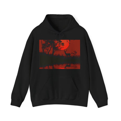 Forest Serenity Care Deer Silhouette Hoodie | Hoodies | DTG, Hoodies, Men's Clothing, Regular fit, Unisex, Women's Clothing | Prints with Passion