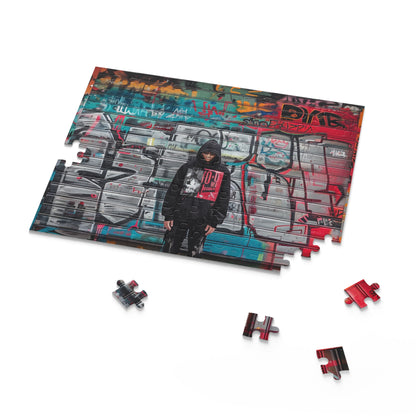 "Urban Typography Streetwear Jigsaw Puzzle - Vibrant design, bold details for puzzle enthusiasts"