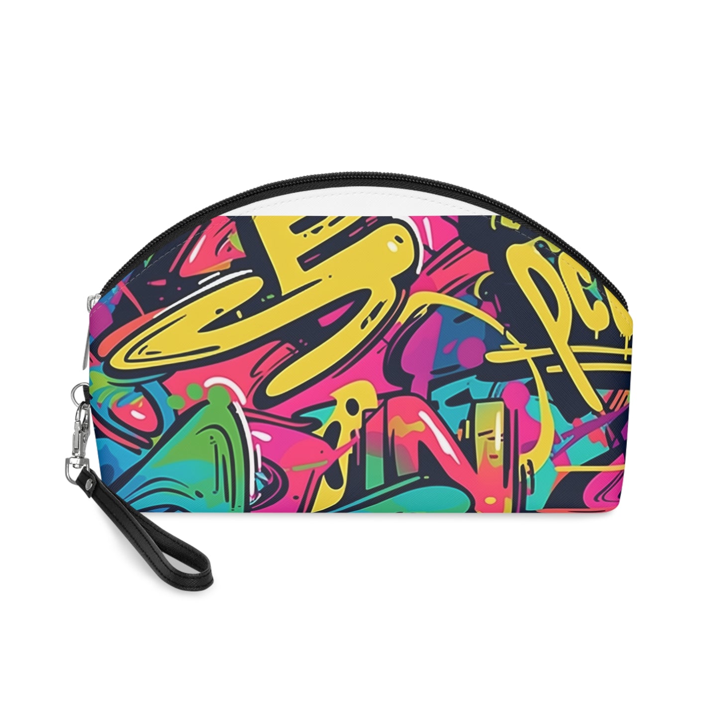 Neon Graffiti Chic Makeup Bag | Makeup Bag | Accessories, All Over Print, AOP, Cosmetics, Pouches, Sublimation, Travel Accessories, With zipper | Prints with Passion