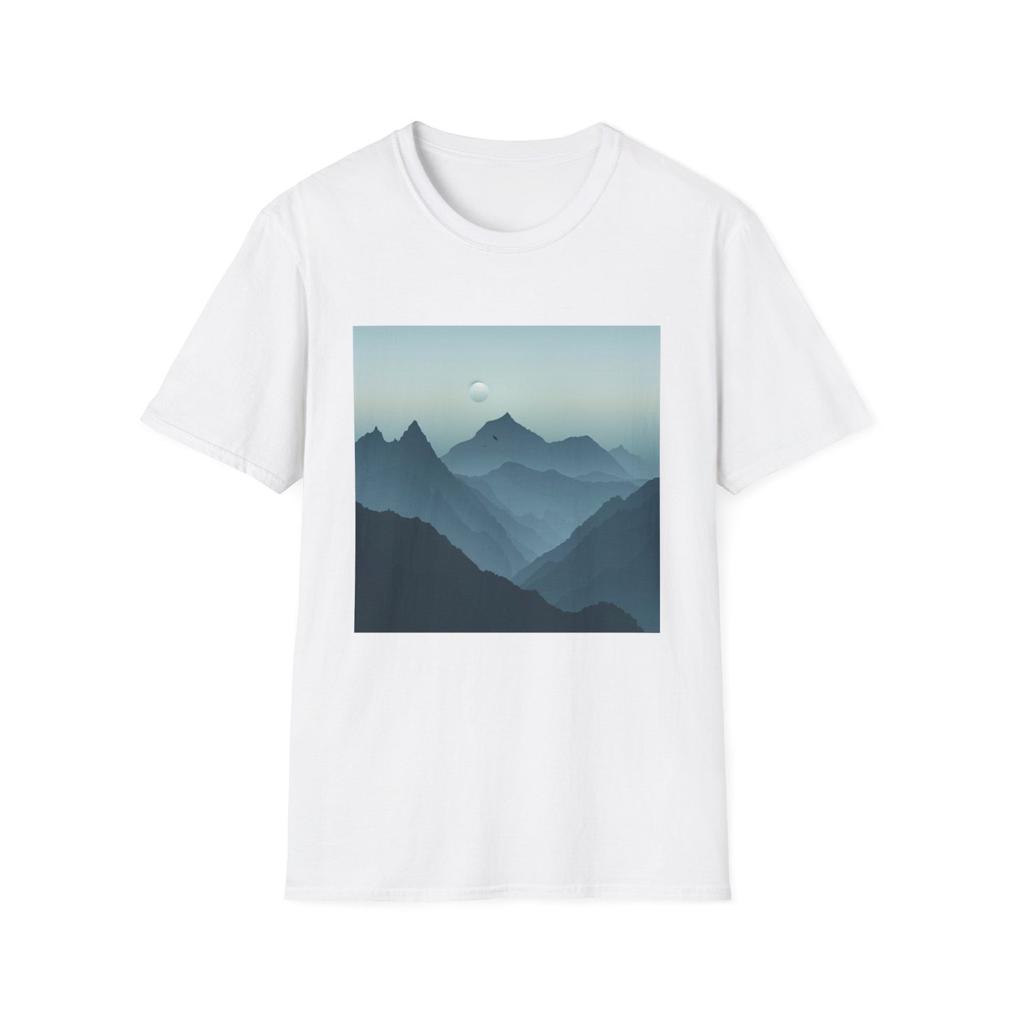 Mountain Tshirts: Minimalist Landscape, Range, Silhouette