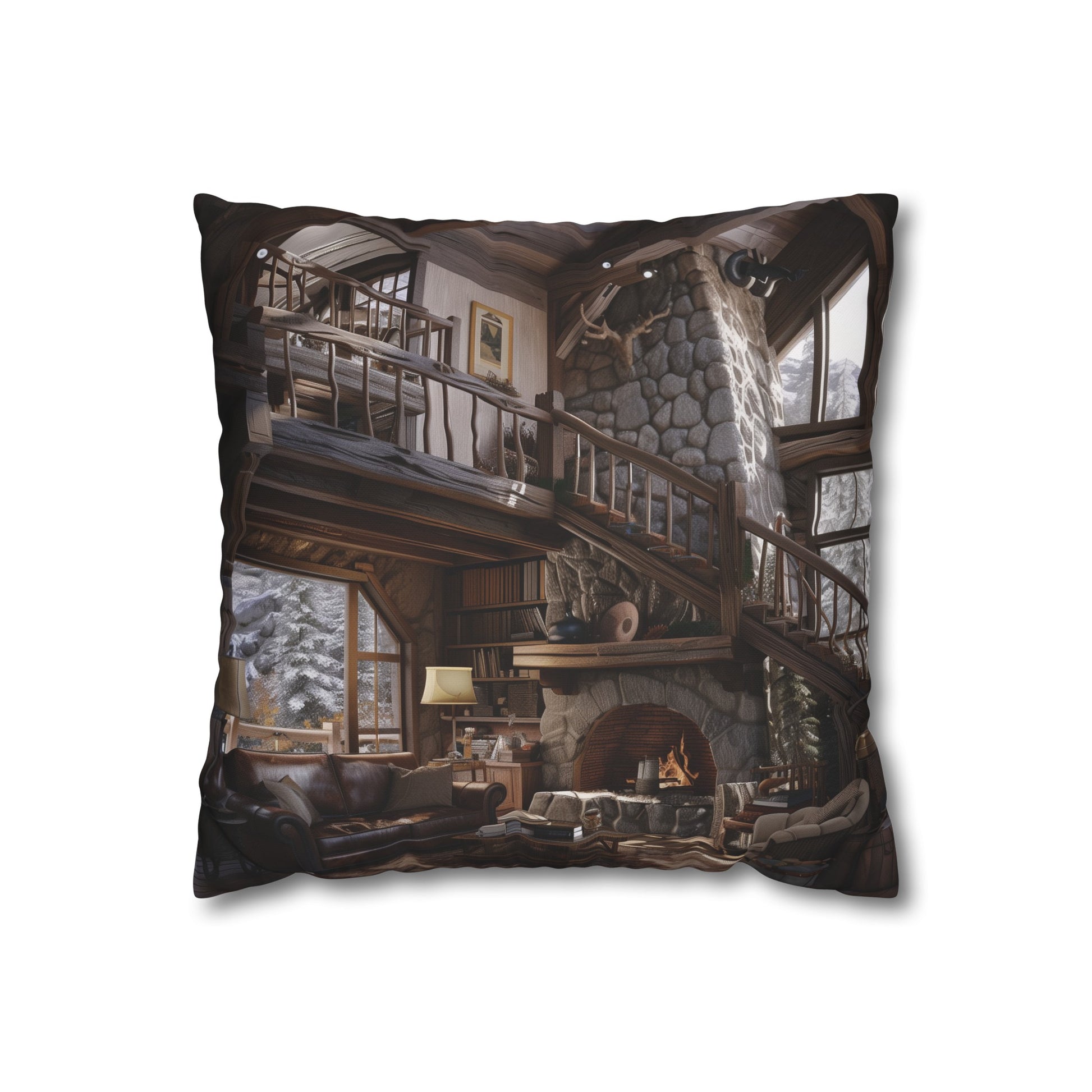 Mountain Cabin Retreat Pillowcase | Pillow Cases | All Over Print, AOP, Bed, Bedding, Home & Living, Indoor, Pillow Case, Pillow Covers, Pillows & Covers, Sublimation | Prints with Passion