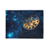 Clock Tower with Stars As Gears Plush Fleece Throw Blanket