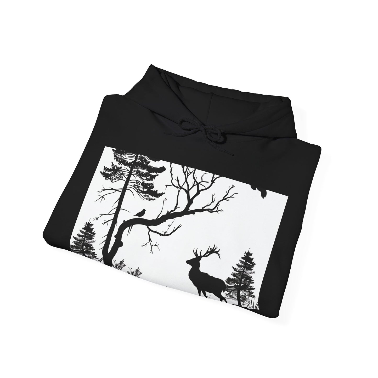 Untamed Spirit: Celebrate the Majesty of Wildlife in This Nature Silhouette Hoodie