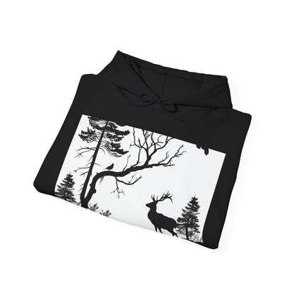 Untamed Spirit: Celebrate the Majesty of Wildlife in This Nature Silhouette Hoodie