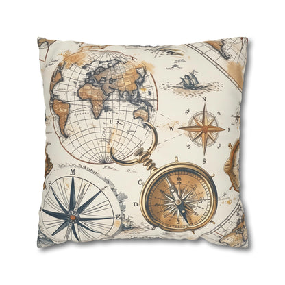 Vintage Maps Pillowcase - Transform your bedroom into an explorer's paradise with this seamless antique map patterned pillowcase.