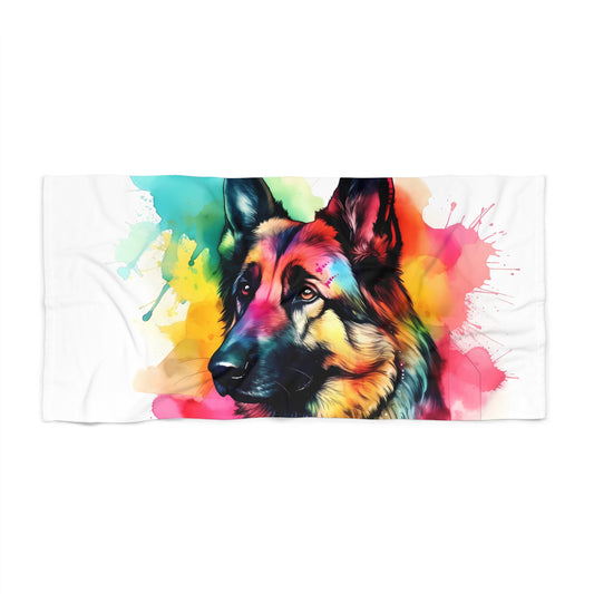 Stay royal with these German Shepherd beach towels