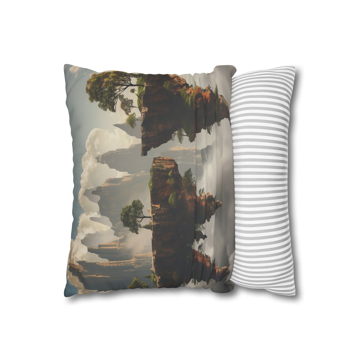 "Floating Dreamscapes Pillowcase - Surreal landscape design, high-quality material, perfect for all seasons. Makes a great gift. Shop now!"