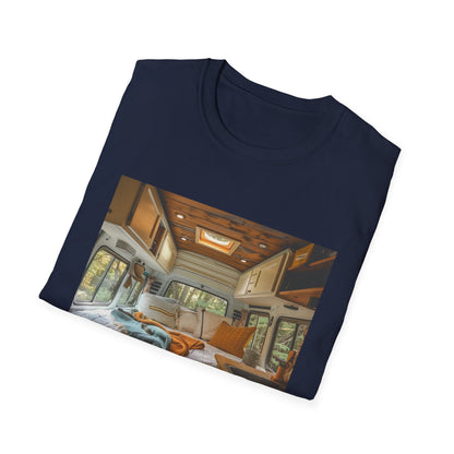 Home is Where We Park It: Retro Camper Van Interior T-Shirt