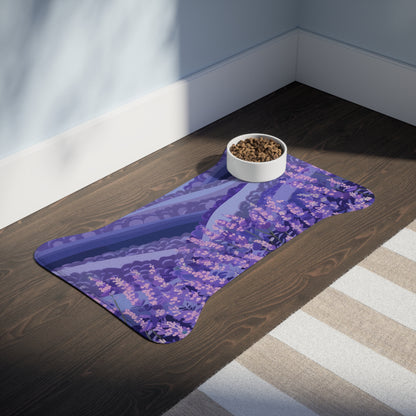 Lavender Fields Pet Feeding Mat