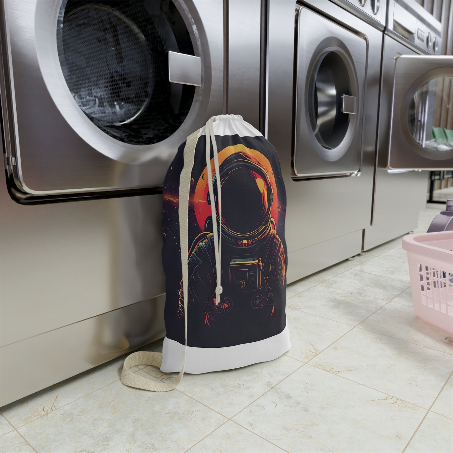 "Space Cadet Laundry Bag - Astronaut-approved design for out-of-this-world organization on Earth"