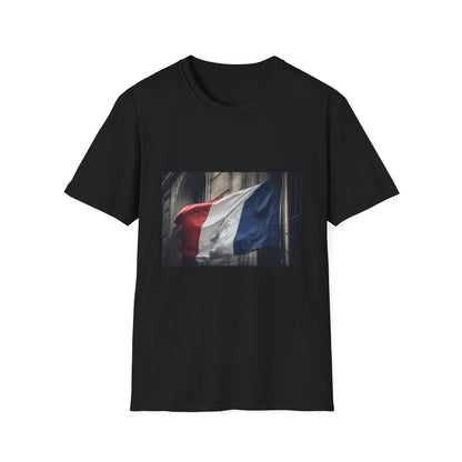 🇫🇷 Tricolore Tapestry: A Symphony of Blue, White, and Red 🇫🇷 | T-Shirt | Culture-inspired clothing, France flag t-shirt, French fashion, French flag apparel, International wear, National pride wear, Patriotic clothing, Red, Tricolor tee, white and blue shirt | Prints with Passion