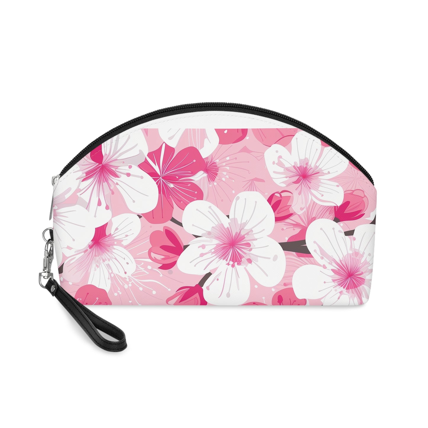 Blooming Beauty Makeup Bag: Cherry Blossom Chic | Makeup Bag | Accessories, All Over Print, AOP, Cosmetics, Pouches, Sublimation, Travel Accessories, With zipper | Prints with Passion