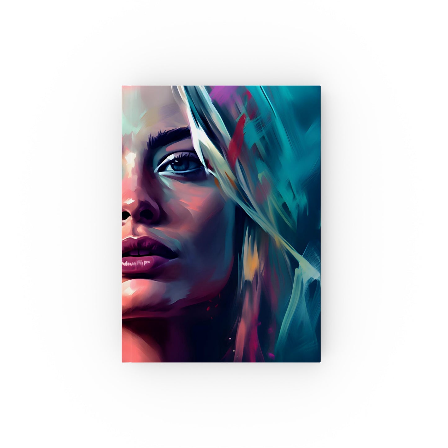 "Robbie in Neon Fan Journal - Vibrant Margot Robbie Inspired Design, High-Quality Material, Great Gift Idea"