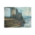 Crystal Tide Sweeping over Ruins Plush Fleece Throw Blanket