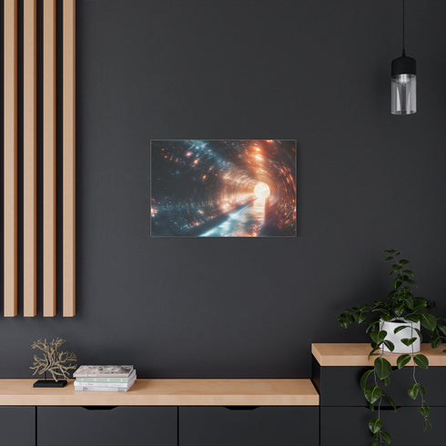 Tunnel of Light Through Dark Matter — Canvas Wall Art — Product Detail View 8