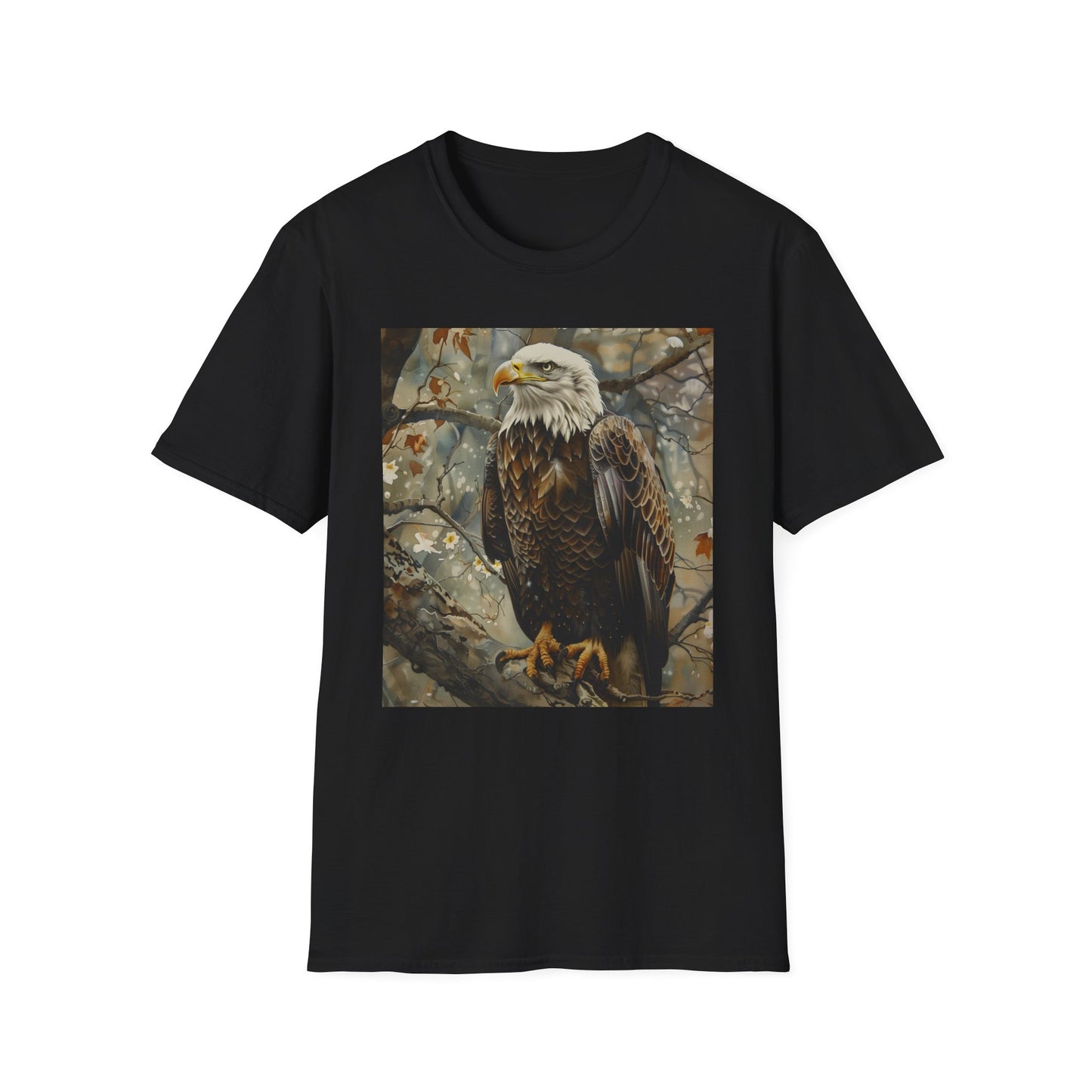 Wings of the Wind: A Majestic Eagle's Flight Captured on Canvas | T-Shirt | DTG, Hoodies, Men's Clothing, Regular fit, Unisex, Women's Clothing | Prints with Passion