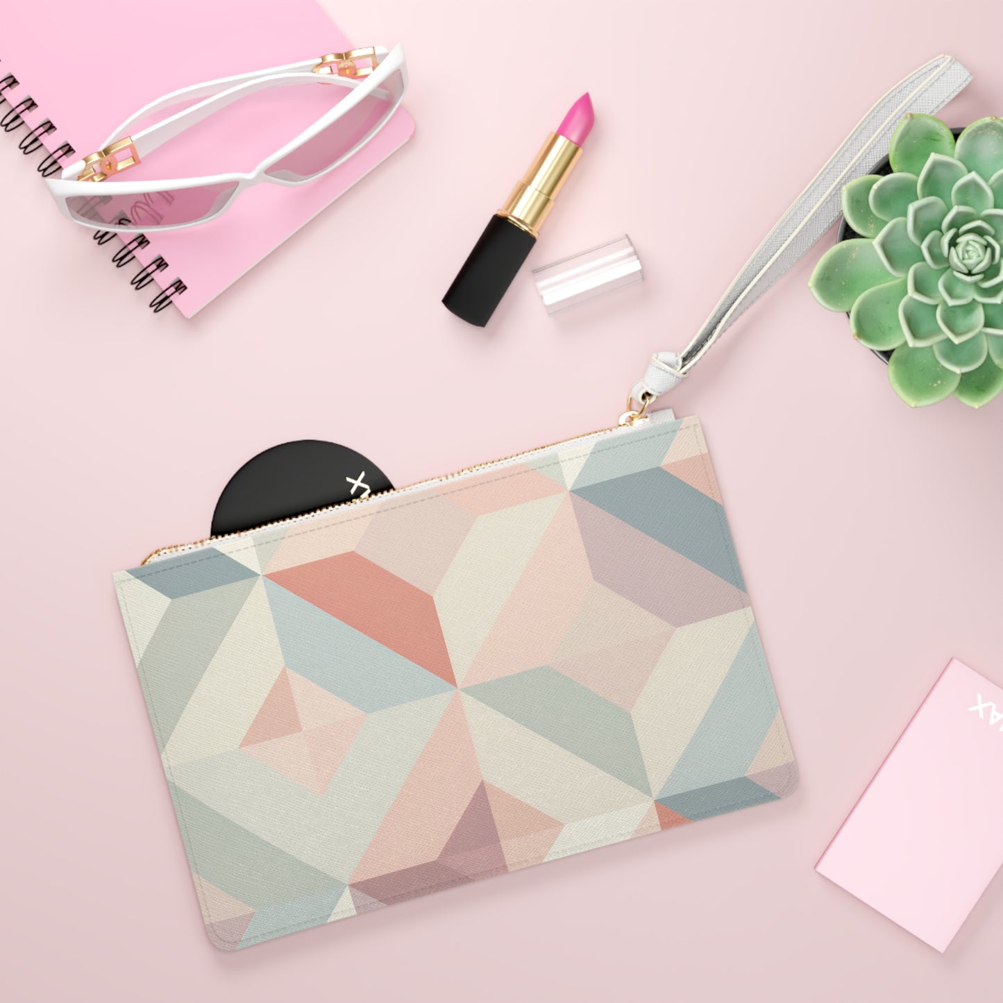 Pink Geo Chic Clutch