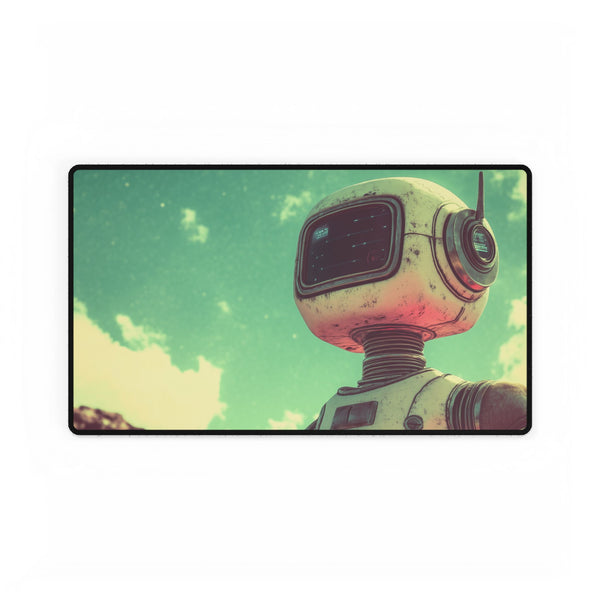 A Retro Robot in a Vintage Sci Fi Scene Gaming XXL Extended Desk Mat