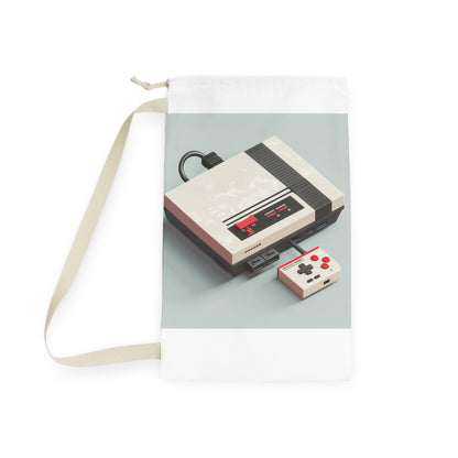 Pixel Retro Gaming Laundry Bag - Stylish laundry storage solution with pixel art designs for retro gaming fans.